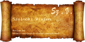 Szolnoki Vivien névjegykártya